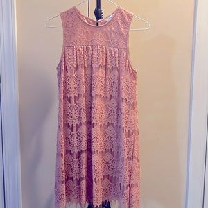 XS girls, pink, floral dress